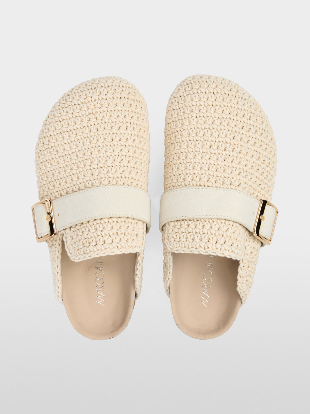 Leather cork footbed slippers