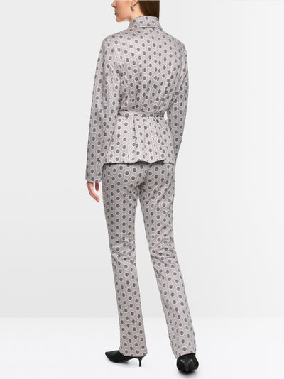 Box jacket with waist belt