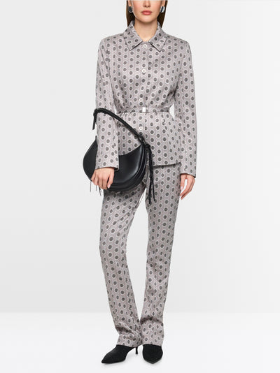 Box jacket with waist belt