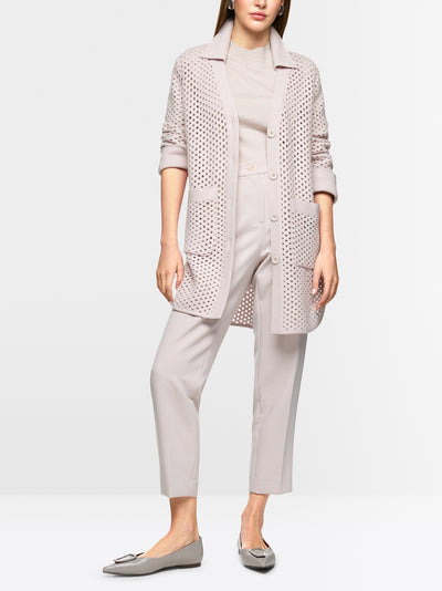 Soft long wool cardigan