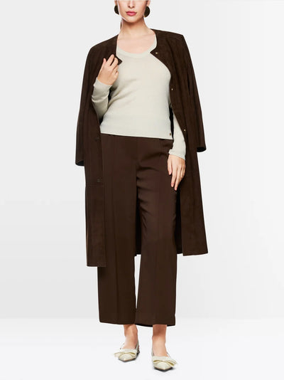 Wool ribbed sweater with cut-outs
