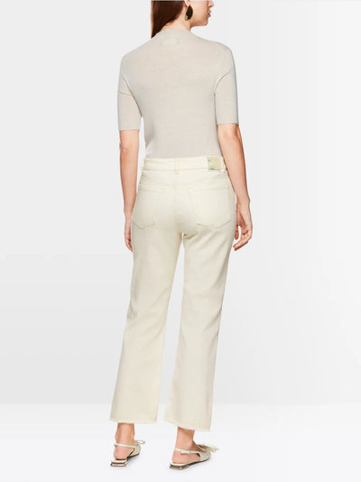 Flared and cropped jeans with embellishments