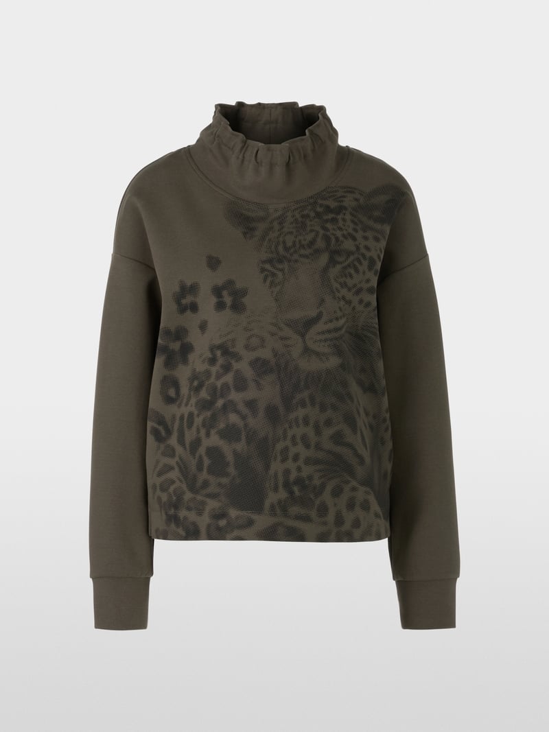 Sweatshirt with leopard print