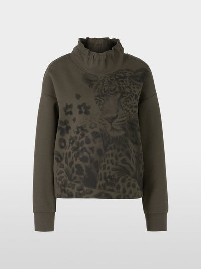 Sweatshirt with leopard print