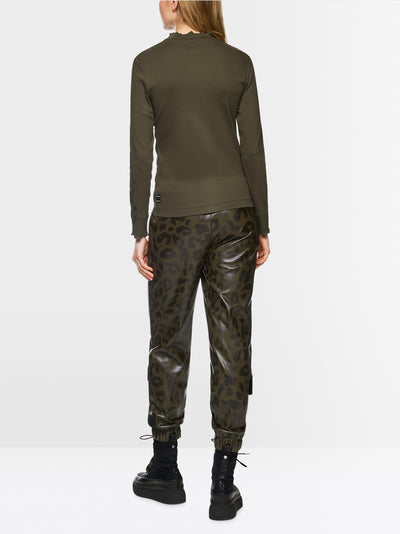 Cotton rib shirt with leo