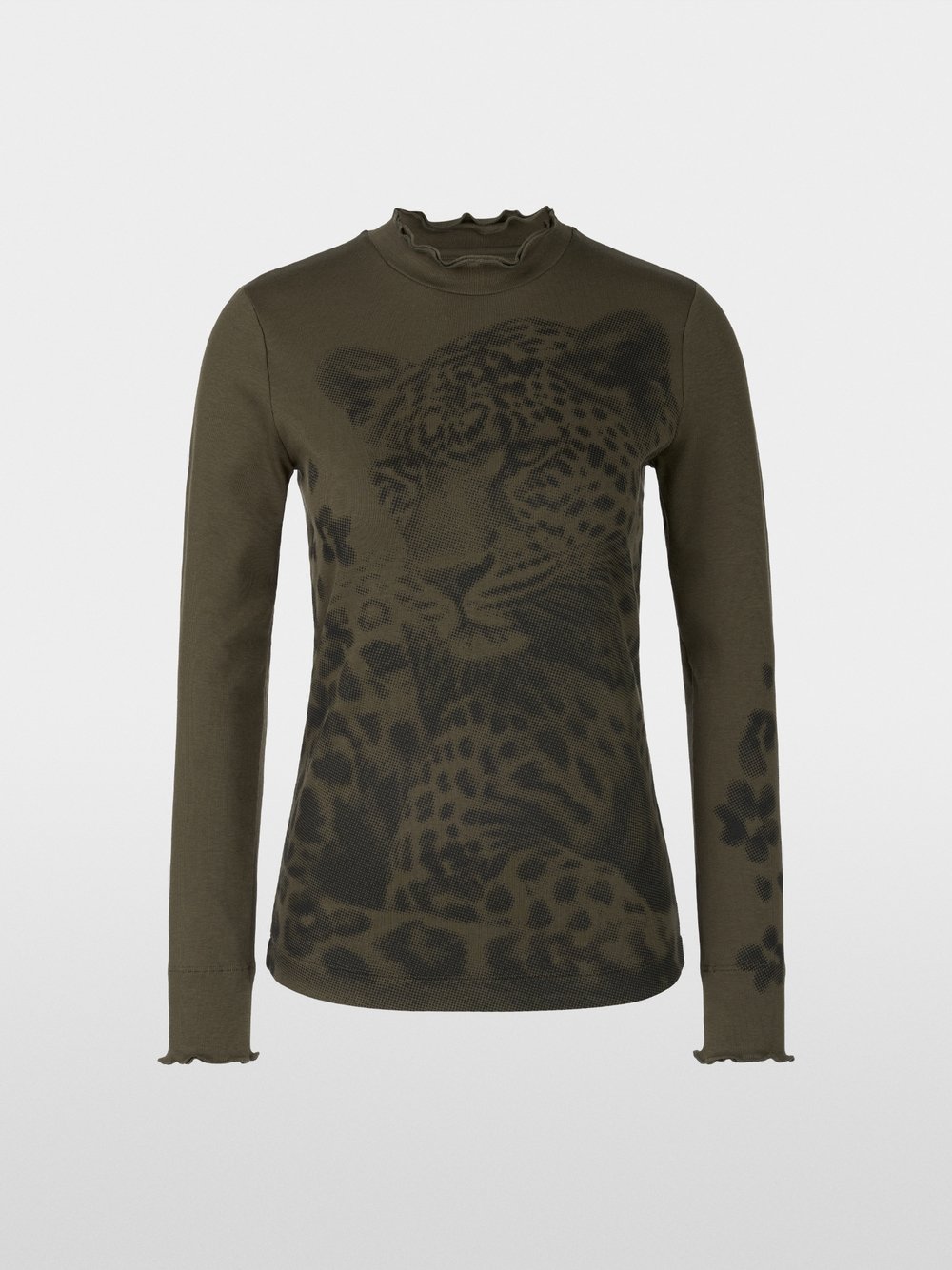 Cotton rib shirt with leo