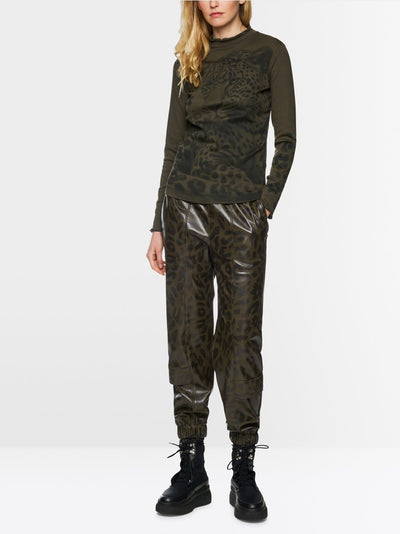 Cotton rib shirt with leo