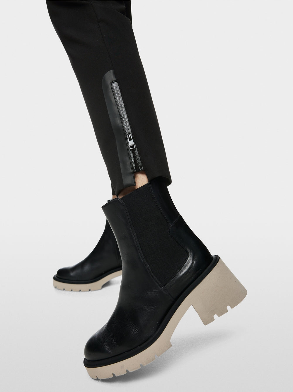 Techno material trousers