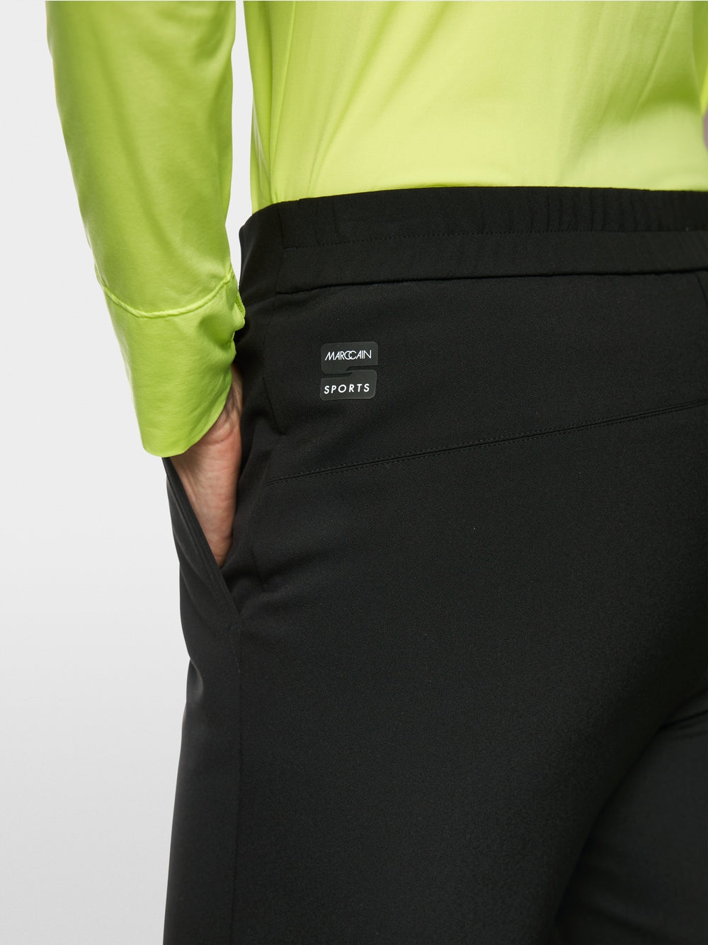Techno material trousers