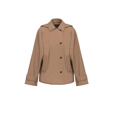 A-Line Trench with Detachable Hood Lightly Padded