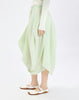 Mint green midi skirt with voluminous silhouette