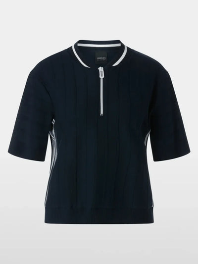 Short sleeved jumper with front zip